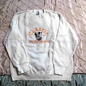 Vintage Classic Mickey Mouse Crew Neck Sweatshirt - L